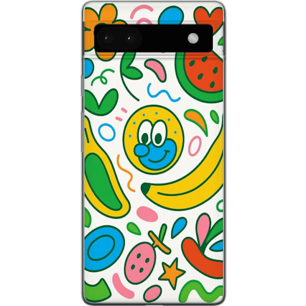 Google Pixel 6a Läpinäkyvä kuori Perhosverho