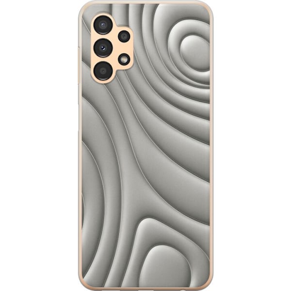 Samsung Galaxy A13 Läpinäkyvä kuori Hopea-aallot