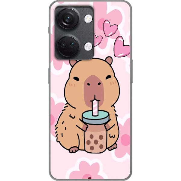 OnePlus Nord 3 Läpinäkyvä kuori Kawaii Capybara Sydän Anime-tyyli Söpö Suunnittelu Eläinaihe TikTok Suosittu Lahja Tyttö