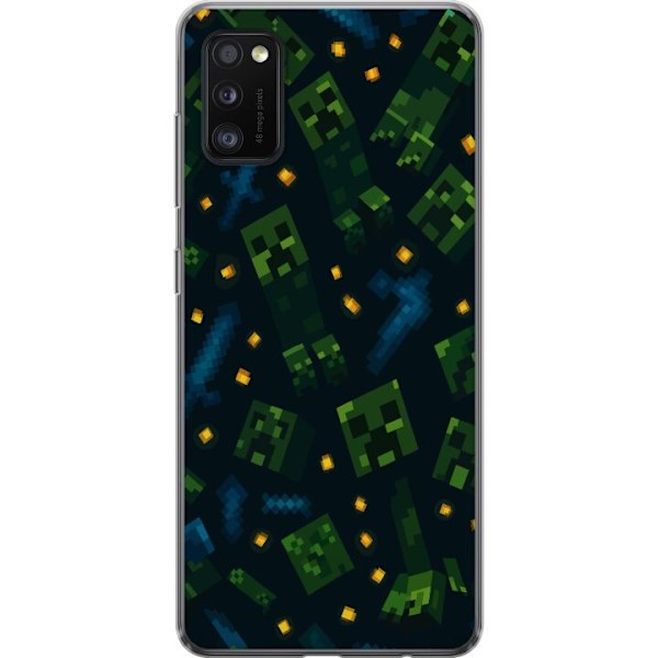 Samsung Galaxy A41 Läpinäkyvä kuori Minecraft Dungeons Mob