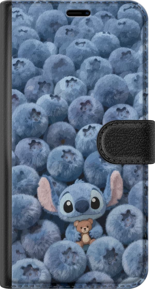 Kompatibel Tegnebogsetui til Samsung Galaxy S20 Ultra Sød, fluffy blå figur med en lille bamse blandt bløde blåbær blå
