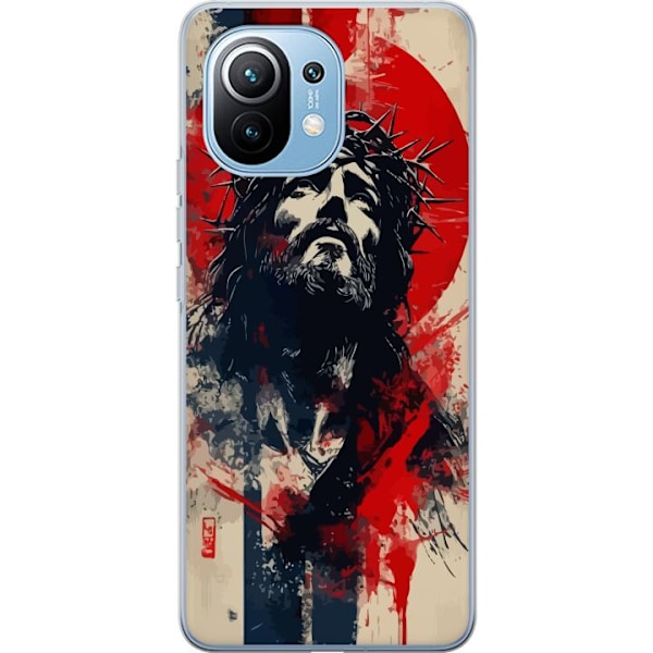 Xiaomi Mi 11 Läpinäkyvä kuori Jeesus ristillä - kristillinen aihe vahvalla symboliikalla uskosta ja toivosta