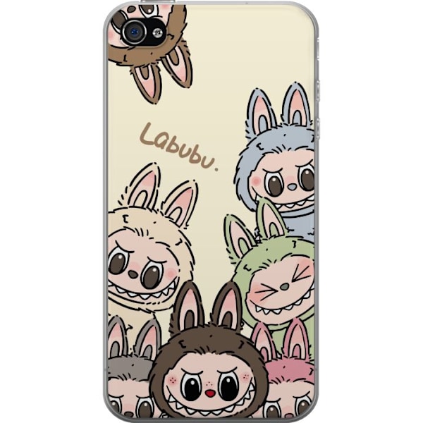 Apple iPhone 4s Läpinäkyvä kuori Labubu Pastel Collection
