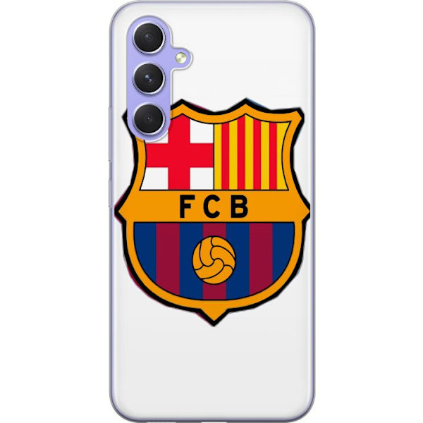 Samsung Galaxy A54 Läpinäkyvä kuori FC Barcelona Emblem Jalkapallo Katalonia Sininen Punainen Seuran Logo Ylpeys La Liga Fanit Ikoninen Kuva