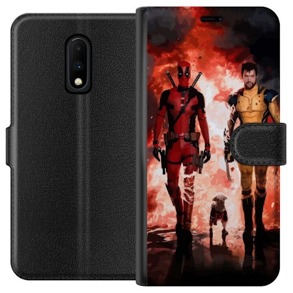 OnePlus 7 Tegnebogsetui Wolverine Deadpool