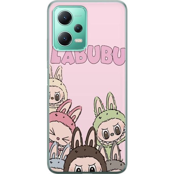 Xiaomi Redmi Note 12 Läpinäkyvä kuori Labubu Pop Mart Hahmot Keräilykohteet Suosittu Hahmosarja Suunnittelu Pop Mart Leikkikalutaide Aihe