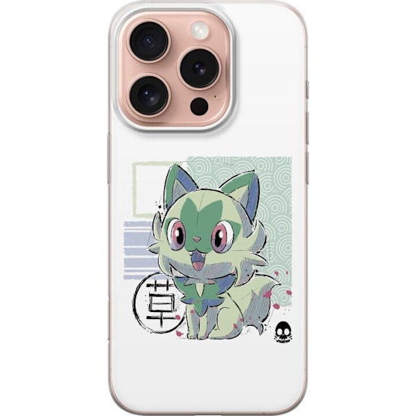 Apple iPhone 16 Pro Läpinäkyvä kuori Sprigatito (Pokémon)