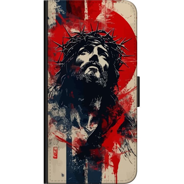 Huawei Y6 (2018) Lompakkokotelo Jeesus ristillä - kristilline