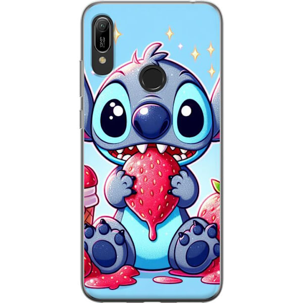 Huawei Y6 (2019) Genomskinligt Skal Stitch jordgubbe