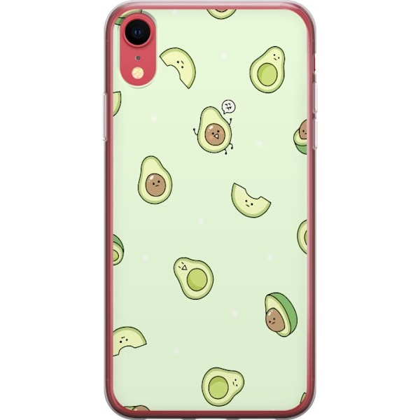Apple iPhone XR Läpinäkyvä kuori Iloinen Avokado