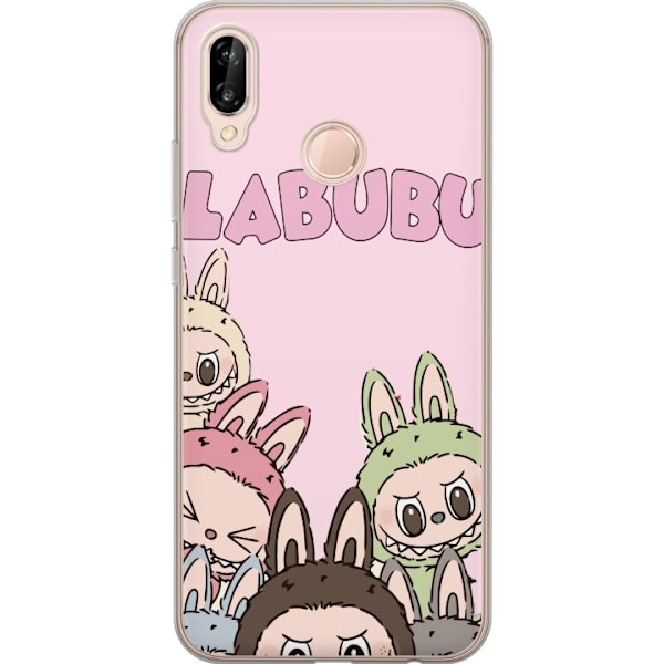 Huawei P20 lite Läpinäkyvä kuori Labubu Pop Mart Hahmot Keräilykohteet Suosittu Hahmosarja Suunnittelu Pop Mart Leikkikalutaide Aihe