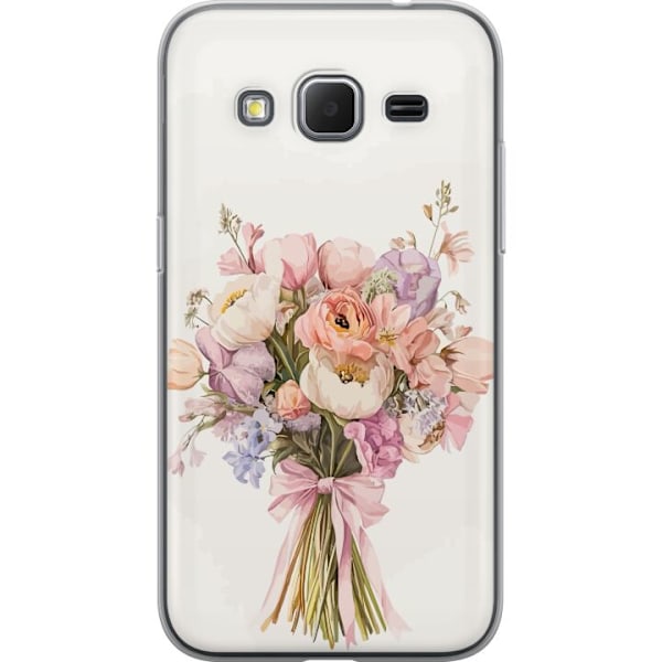 Samsung Galaxy Core Prime Genomskinligt Skal Mobilskal med färgglad blombukett i romantisk stil