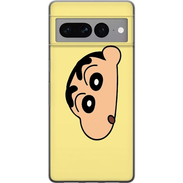 Google Pixel 7 Pro Läpinäkyvä kuori Peeking Shinchan