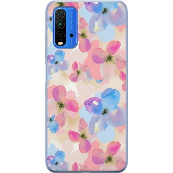 Xiaomi Redmi Note 9 4G Gennemsigtig cover Blomsterlykke