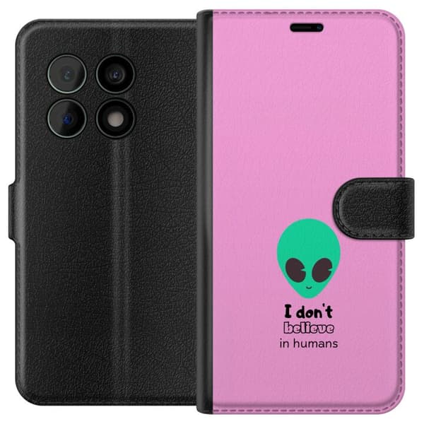 Kompatibelt Plånboksfodral till OnePlus 10 Pro Jag tror inte på människor rosa