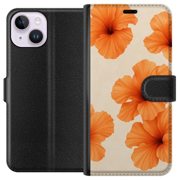Apple iPhone 14 Lompakkokotelo Papaya Punch