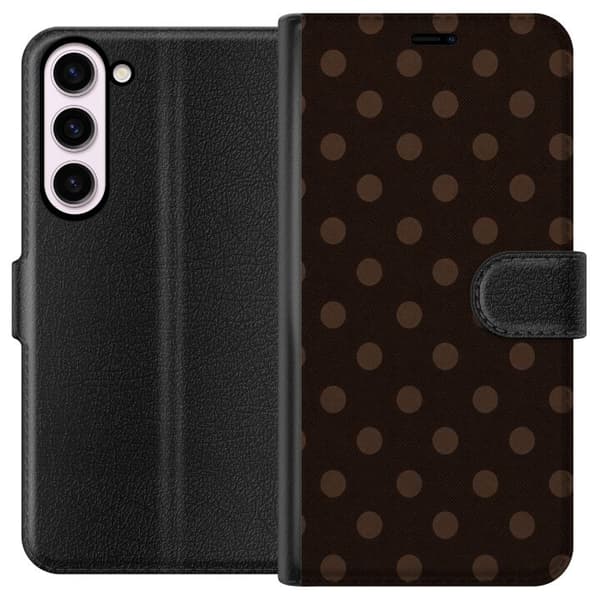 Kompatibelt Plånboksfodral till Samsung Galaxy S23+ Mocha Dots brun