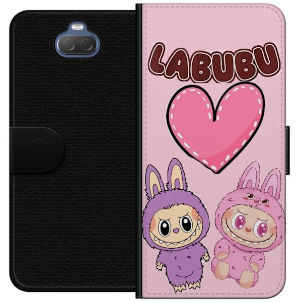 Sony Xperia 10 Plus Lompakkokotelo Labubu Pink Monster