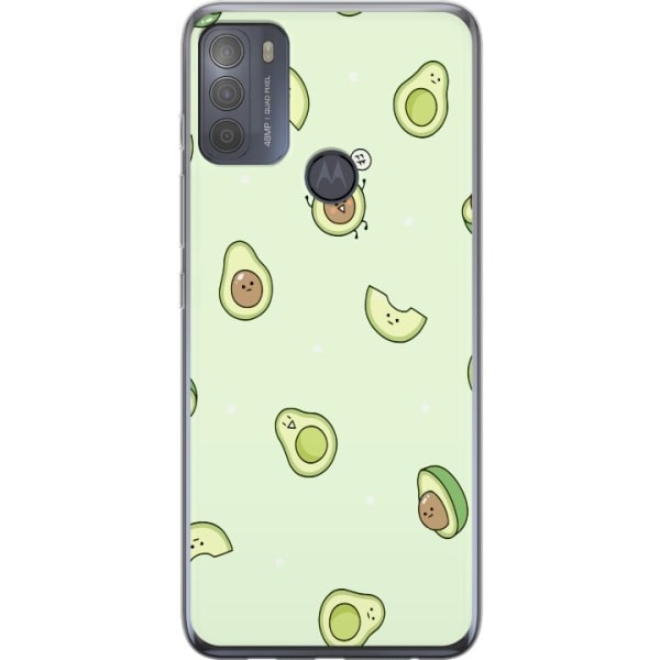 Motorola Moto G50 Gennemsigtig cover Glad Avocado