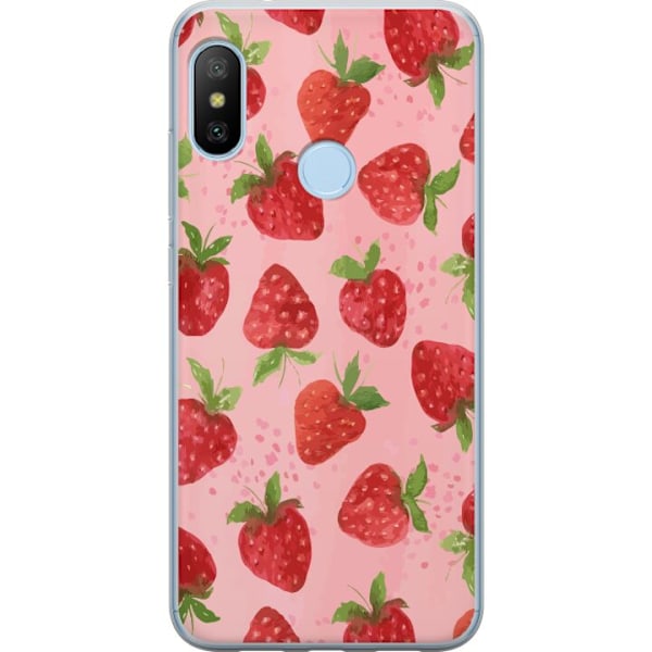 Xiaomi Mi A2 Lite Genomskinligt Skal Strawberry Dreams – jor