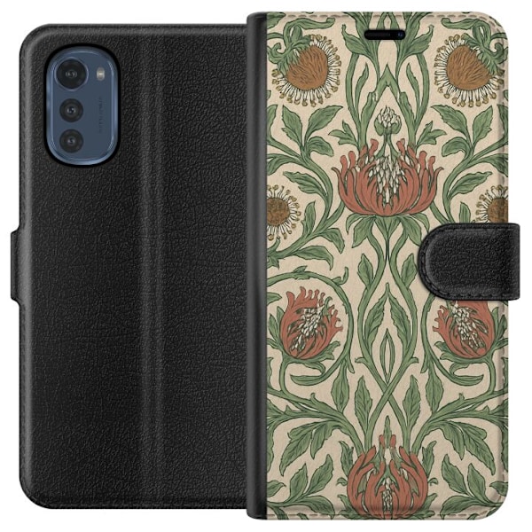 Motorola Moto E32s Tegnebogsetui Blad Detaljer