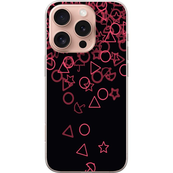 Apple iPhone 16 Pro Läpinäkyvä kuori Squid Game Ikoni Sarja Suosittu TV-peli Ikoni Graafinen Motiivi Aasialainen Trendi Draamasarja