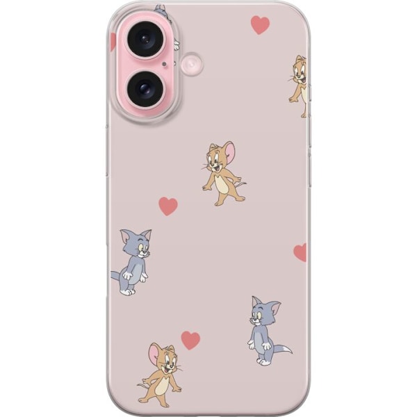 Apple iPhone 16 Läpinäkyvä kuori Tom ja Jerry