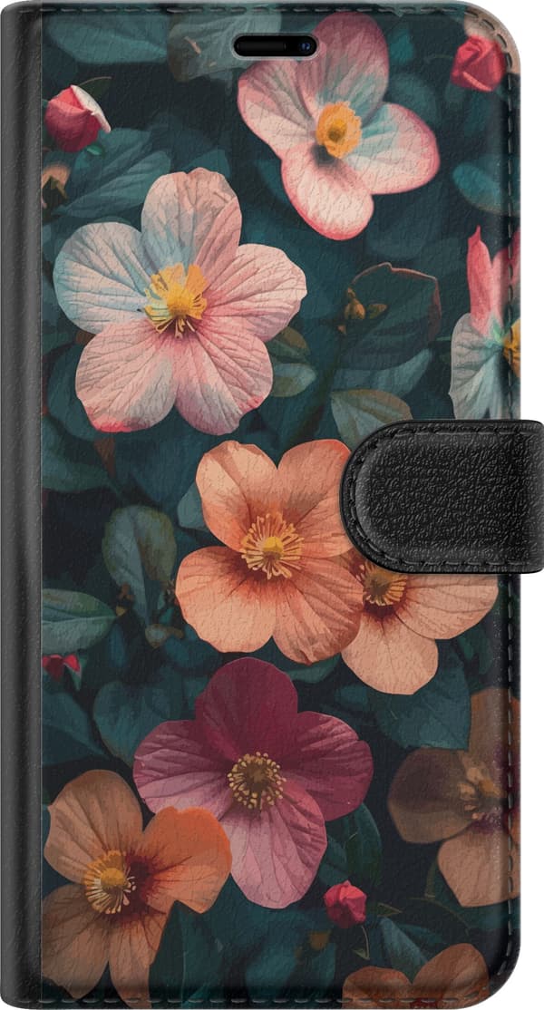 Kompatibelt Plånboksfodral till Samsung Galaxy S24 Blommor