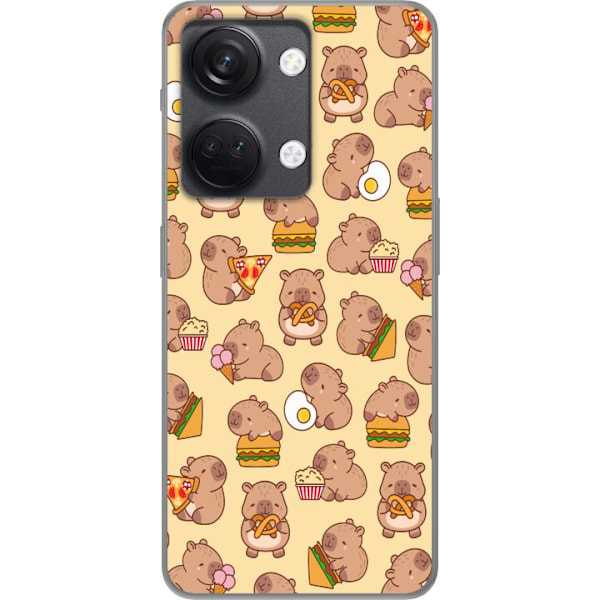 OnePlus Nord 3 Gennemsigtig cover Kawaii capybara mobilcover med flere søde figurer