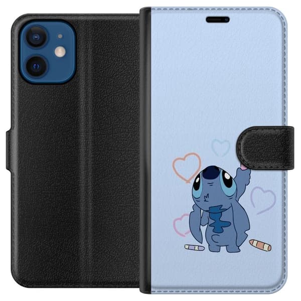 Kompatibelt Plånboksfodral till Apple iPhone 12 Stitch Hjärtan