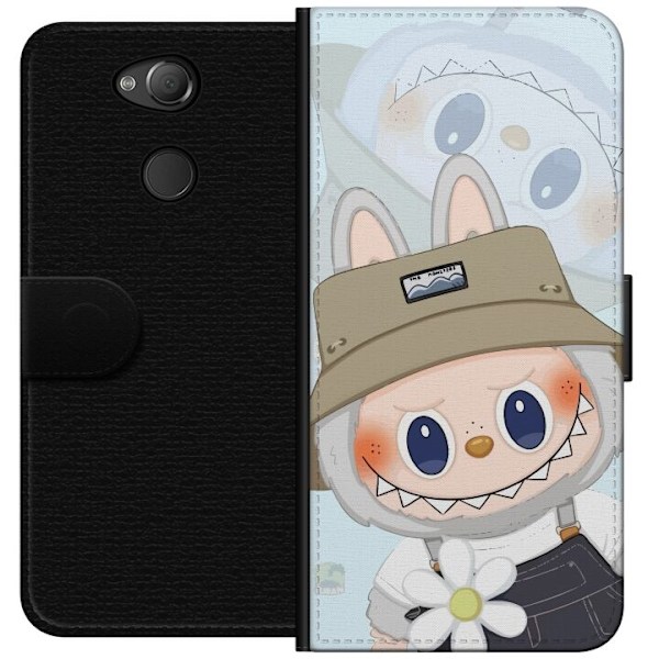 Sony Xperia XA2 Plånboksfodral Labubu med hatt – Pop Mart-f