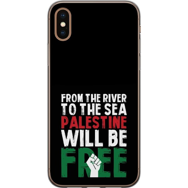 Apple iPhone X Genomskinligt Skal Free Palestine – politiskt statement med kraftfullt grafiskt uttryck