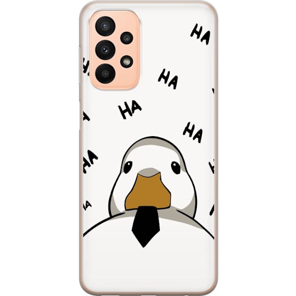 Samsung Galaxy A23 5G Läpinäkyvä kuori Haha Anka