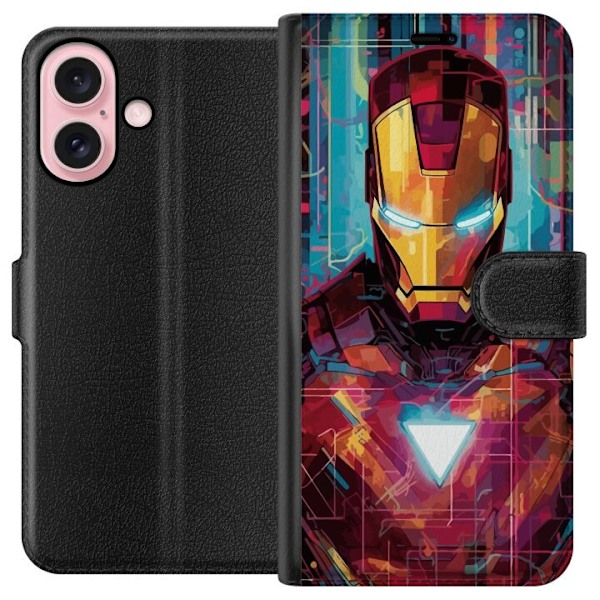 Apple iPhone 16 Lompakkokotelo Iron Man