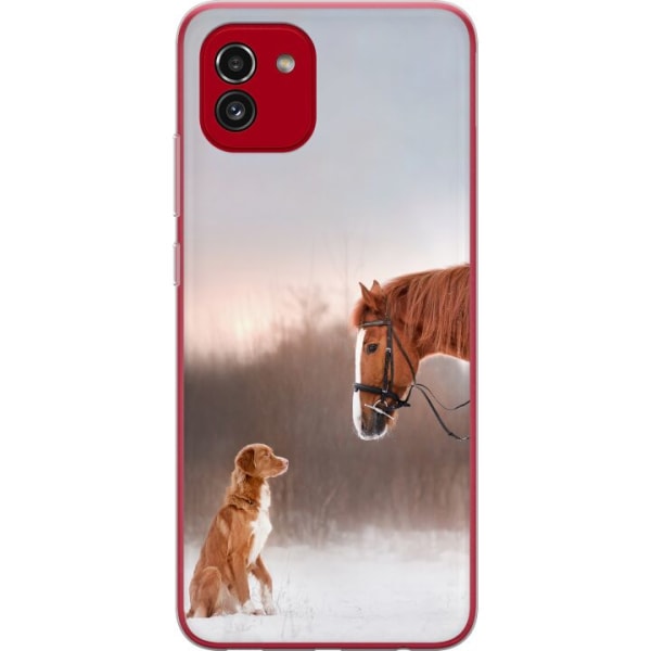 Samsung Galaxy A03 Deksel / Mobildeksel - Hest & Hund