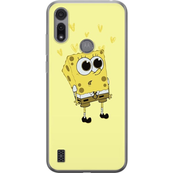 Motorola Moto E6i Gennemsigtig cover SvampeBob Firkant