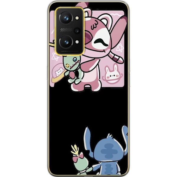 Realme GT Neo 3T Läpinäkyvä kuori Stitch ystävät