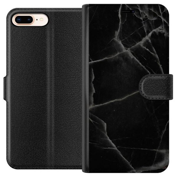 Apple iPhone 7 Plus Lompakkokotelo Musta marmori