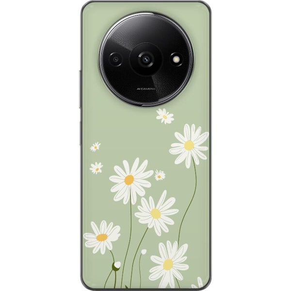 Xiaomi Redmi A3 Läpinäkyvä kuori Papukaijanpaparit - kukallinen kuviointi ruotsalaiseen kesätyyliin