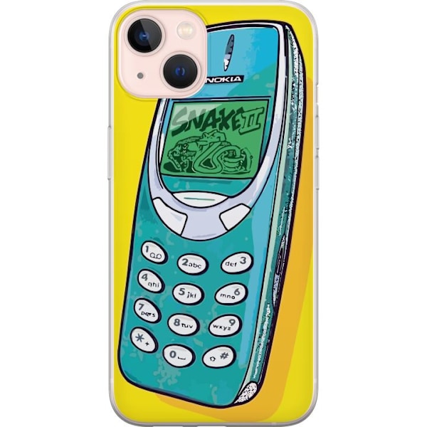 Apple iPhone 13 Läpinäkyvä kuori Nokia 3310, Snake 2, pidä