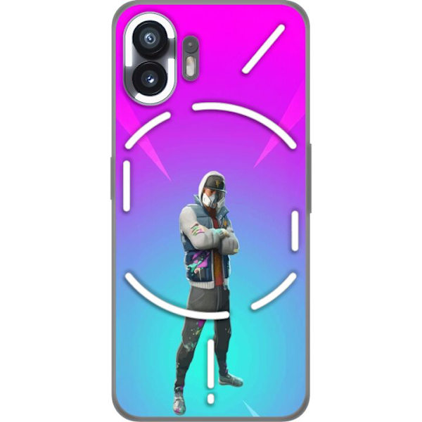Nothing Phone (2) Gennemsigtig cover sort ridder fortnite