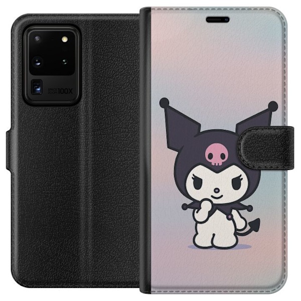 Samsung Galaxy S20 Ultra Plånboksfodral Kawaii Sanrio Kuromi