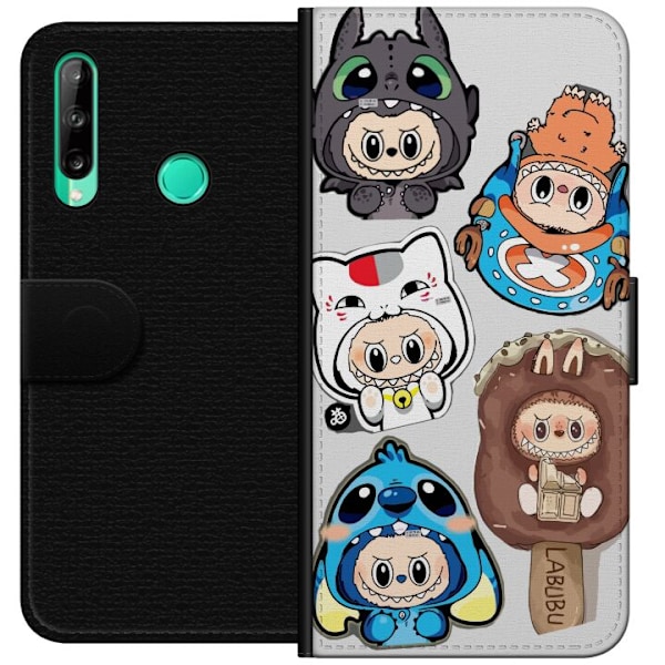 Huawei P40 lite E Tegnebogsetui Labubu figur samling - Pop Mar