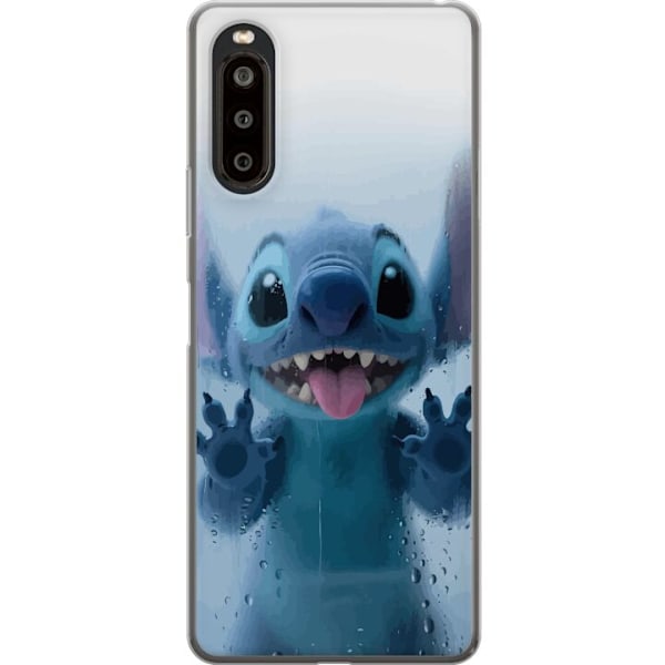 Sony Xperia 10 II Genomskinligt Skal Stitch Window View – Stitch vid ett fönster i söt stil