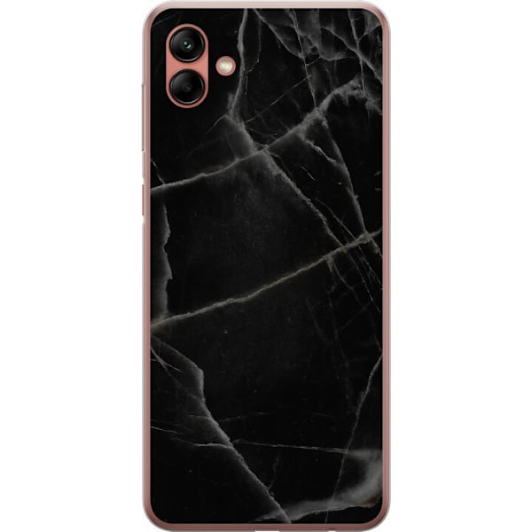 Samsung Galaxy A04 Läpinäkyvä kuori Musta marmori