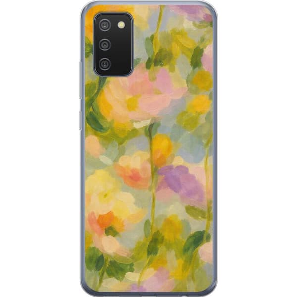 Kompatibel Mobilcover til Samsung Galaxy A02s Bløde sommerblomster i drømmende pastelharmoni