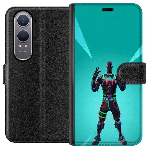 OnePlus Nord CE4 Lite Tegnebogsetui sort ridder fortnite