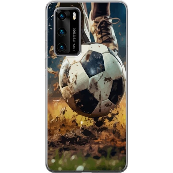 Huawei P40 Genomskinligt Skal Fotboll