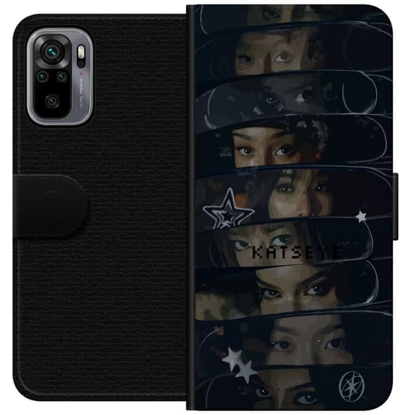 Yhteensopiva Lompakkokotelo Xiaomi Redmi Note 10S KATSEYE musta