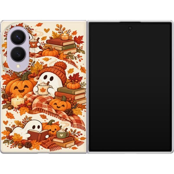Kompatibelt Mobilskal till Samsung Galaxy Z Fold8 Pumpaspöken orange